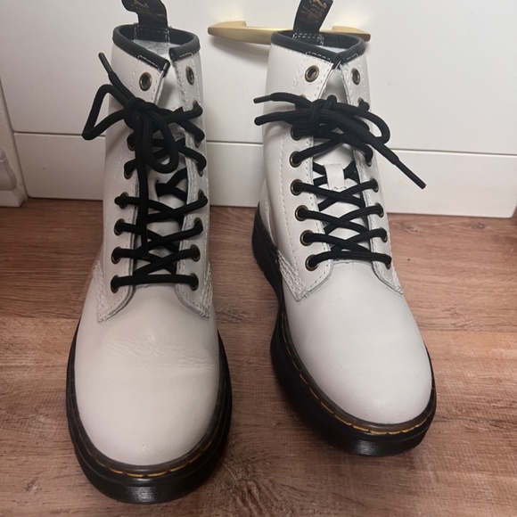 White Dr Martens Boots - Picture 5 of 6